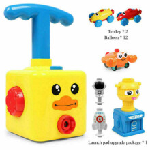 (Duck) Duck Balloon-powered car balloon launcher Inertia Power Balloon Car Toy Gifts Kids