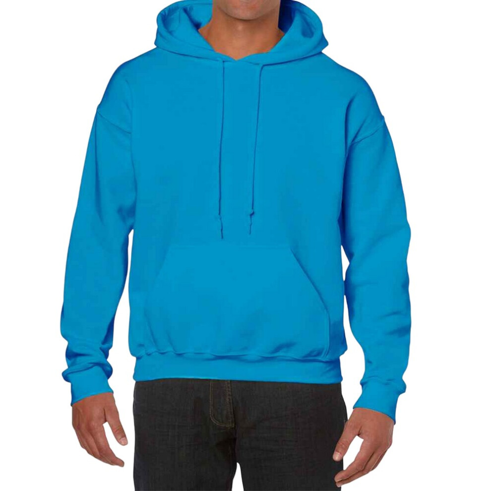 (L, Sapphire Blue) Gildan Mens Hoodie