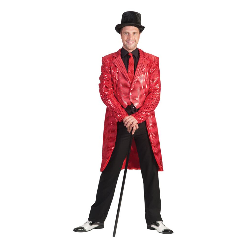 (50/52" chest ) Gents Red  Sequinned Tailcoat