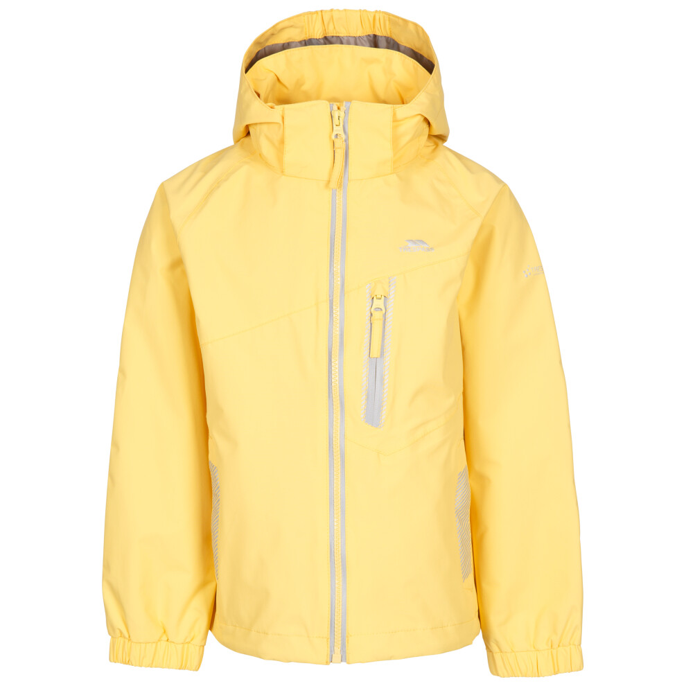 (5-6 Years, Pale Lemon) Trespass Girls Waterproof Jacket with Hood Elite