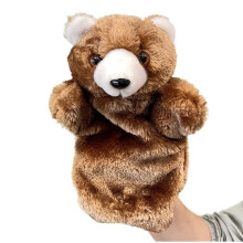(Brown Bear) Animal Plush Hand Puppet Toy Cartoon Glove Role Play Interactive Educational