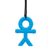 (Blue) Children Sensory Necklace Chew Toy Kids Adults Man Autism Adhd Biting Sensory