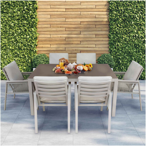 Dellonda Fusion Outdoor Dining Set 7pc 2