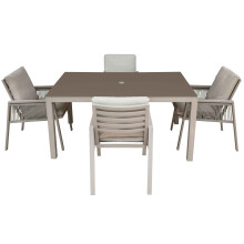 Fusion 5 Piece Outdoor Dining Set with Weatherproof Aluminium Frame - DG275