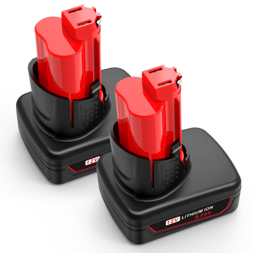 2Pack 12V 8.0Ah Battery Replacement for Milwaukee 12 Volt Cordless Tools 48-11-2460, 48-11-2450, 48-11-2440, 48-11-2430, 48-11-2412, 48-11-2420