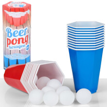 30Pc Pong Set Hexagonal Shape Cups Party Indoor Drinking Game