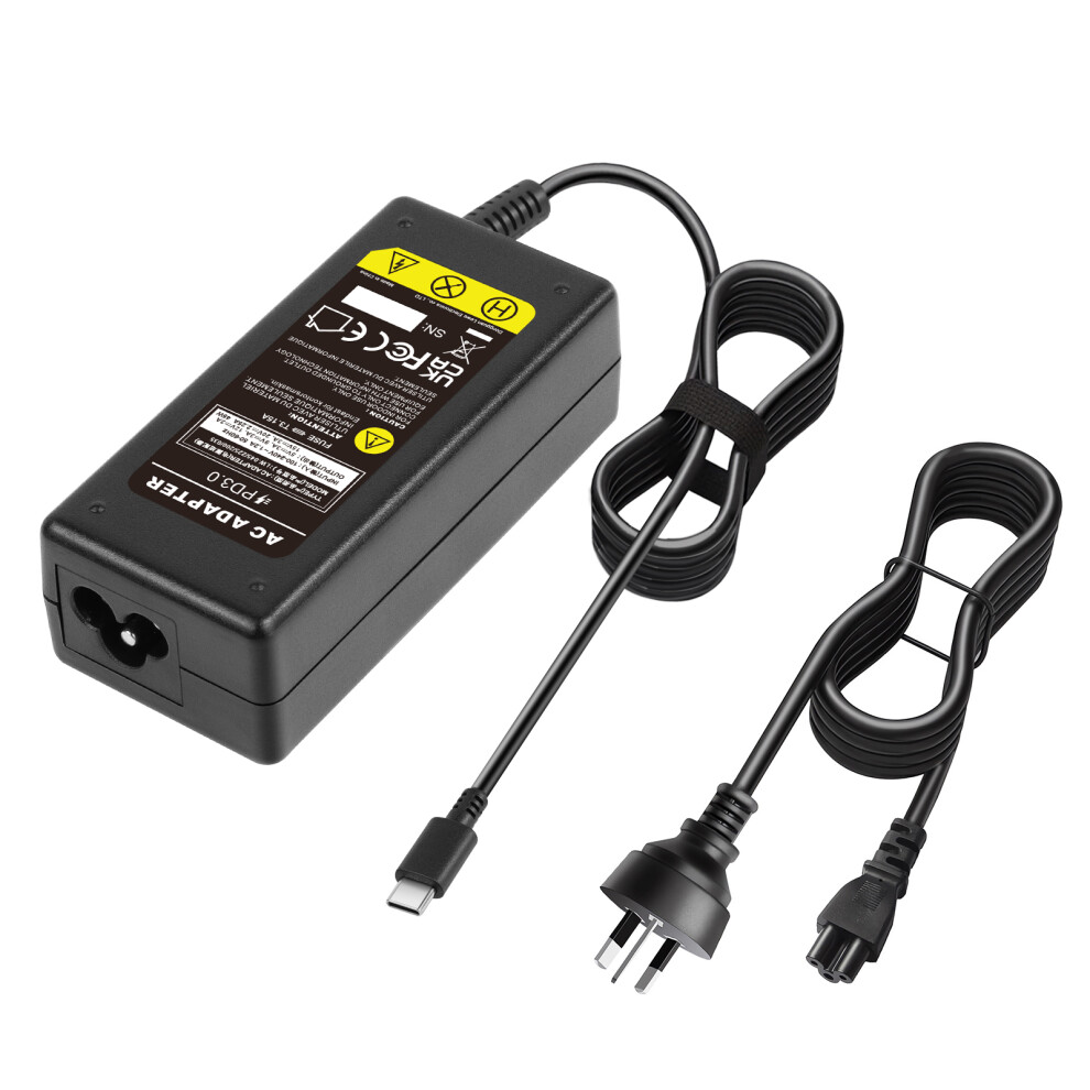 45W Usb C Laptop Charger For Lenovo Thinkpad/Yoga, Dell Chromebook/Latitude/Xps, Hp, Asus, Samsung, Acer, Google Type C Laptop Power Supply Cord 6901489037584