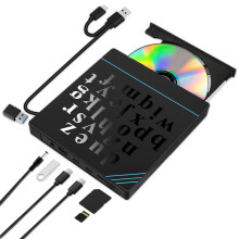External CD DVD Drive, Ultra Slim CD Burner USB 3.0,Optical Disk Drive for Laptop Mac, PC