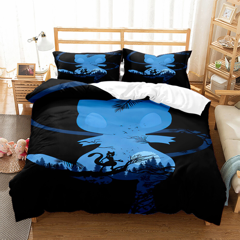 (Pok 03, Double 200*200cm) Gift For Pokemon Fans Bedding Set Double Single Duvet Covers And Pillowcases