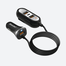 Car Rear Seat Extension Charger CH36 Super Fast 48W Charging