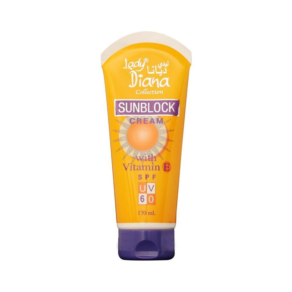Cream Lady Diana 170Ml Sunblock Spf 60 With Vitamin E Ultimate Uv Protection And Skin Nourishment