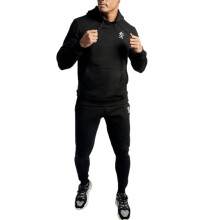 (Black, XL) Gym King Mens Full Tracksuits Hoodie Jogger Sweat