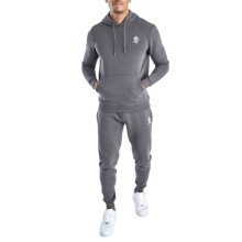 (Dark Grey, S) Gym King Mens Full Tracksuits Hoodie Jogger Sweat
