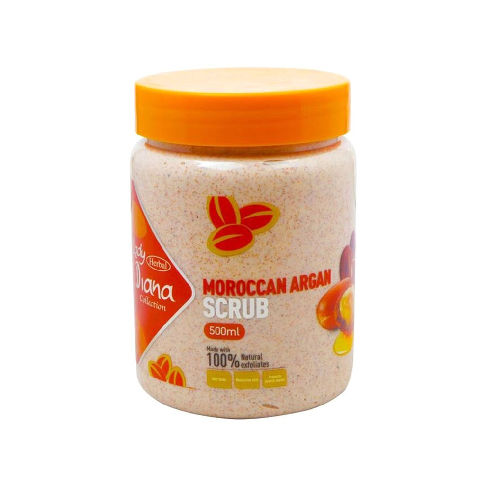 Lady Diana Herbal Moroccan Argan Scrub 500ml Luxurious Exfoliation with Hydrating Argan Oil