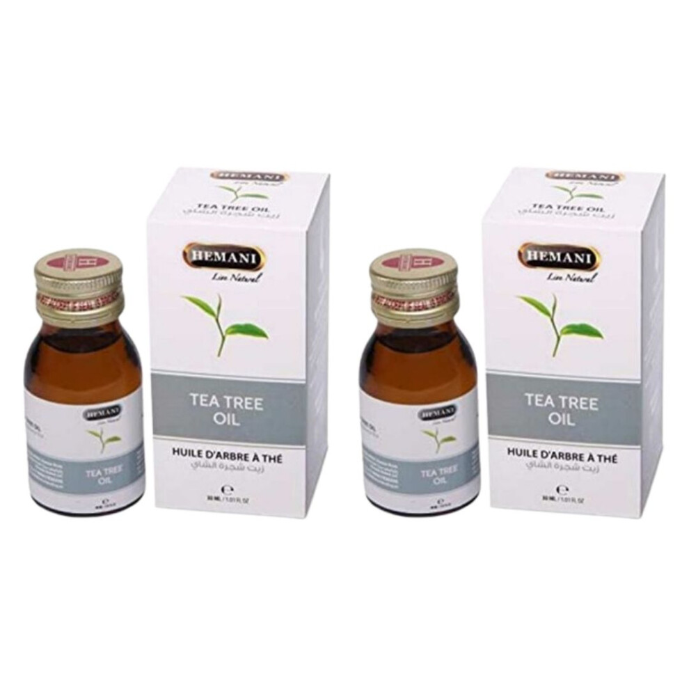 Hemani Tea Tree Herbal Oil 30ml Pack Of 2 |Antibacterial & Antiseptic Properties |Essential Oil & Multipurpose Oil