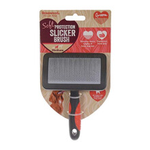 Rosewood Salon Soft Protection Grooming Slicker Dog Brush, Medium