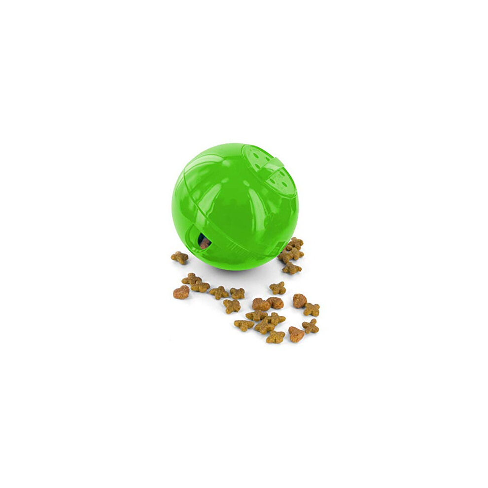 Petsafe Slimcat Food-Dispensing Cat Toy Treat Toy, Interactive Food Dispenser, Activity Snack Ball For Cats Of All Ages Green