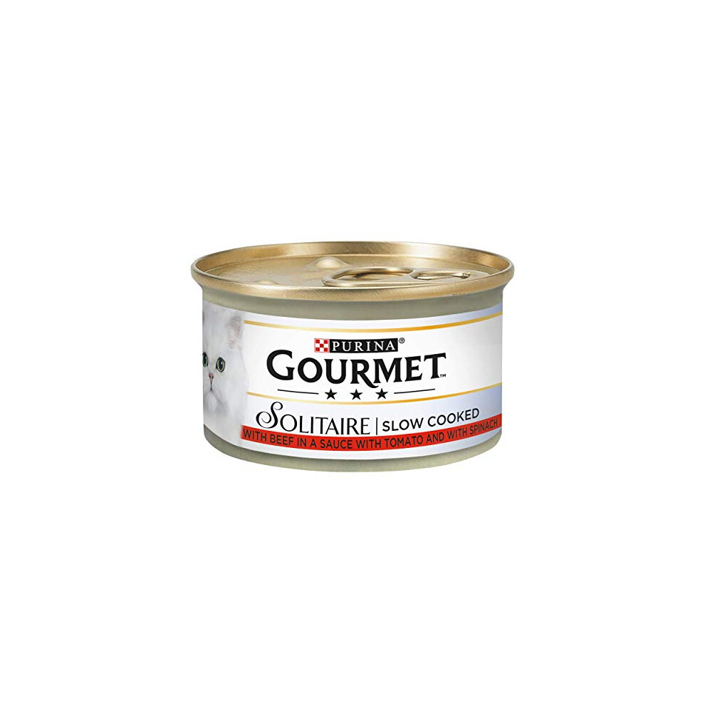 Gourmet Solitaire Beef with Tomato Sauce and Spinach, 85g - Pack of 12