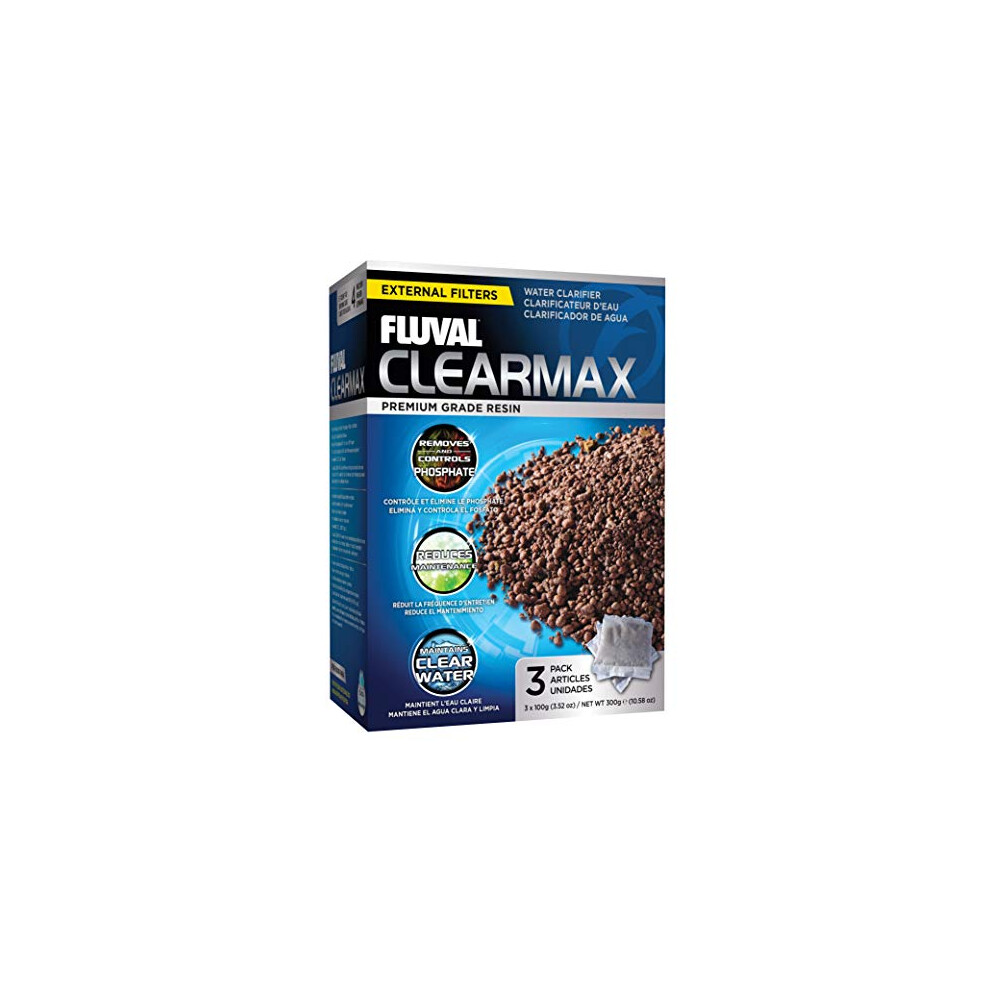 Fluval Clear Max Phosphate Remover 300g - 3 x 100g - treats 3 x 100L