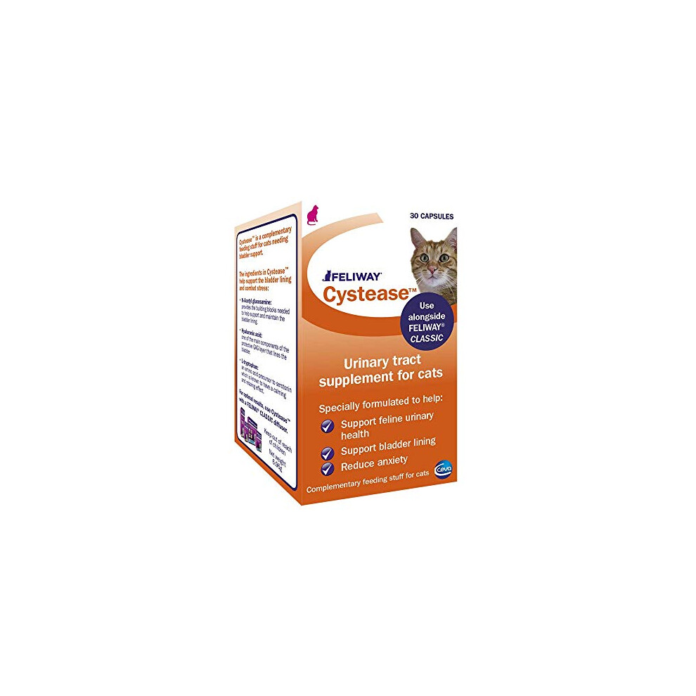 Feliway Cystease, For Stress-Related Bladder Problems In Cats - 30 Capsules