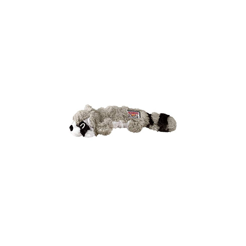 KONG - Scrunch Knots Raccoon - Internal Knotted Ropes and Minimal Stuffing for Less Mess - For Medium/Large Dogs