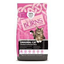 Burns Pet Nutrition Hypoallergenic Complete Dry Cat Food Adult and Senior Cat Chicken and Brown Rice 5 kg
