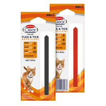 Bob Martin Clear | Cat Flea Collars with Bell, Suitable for Kittens | Effective Flea & Tick Repellent | Contains Neem | Black & Red (2 Pack)