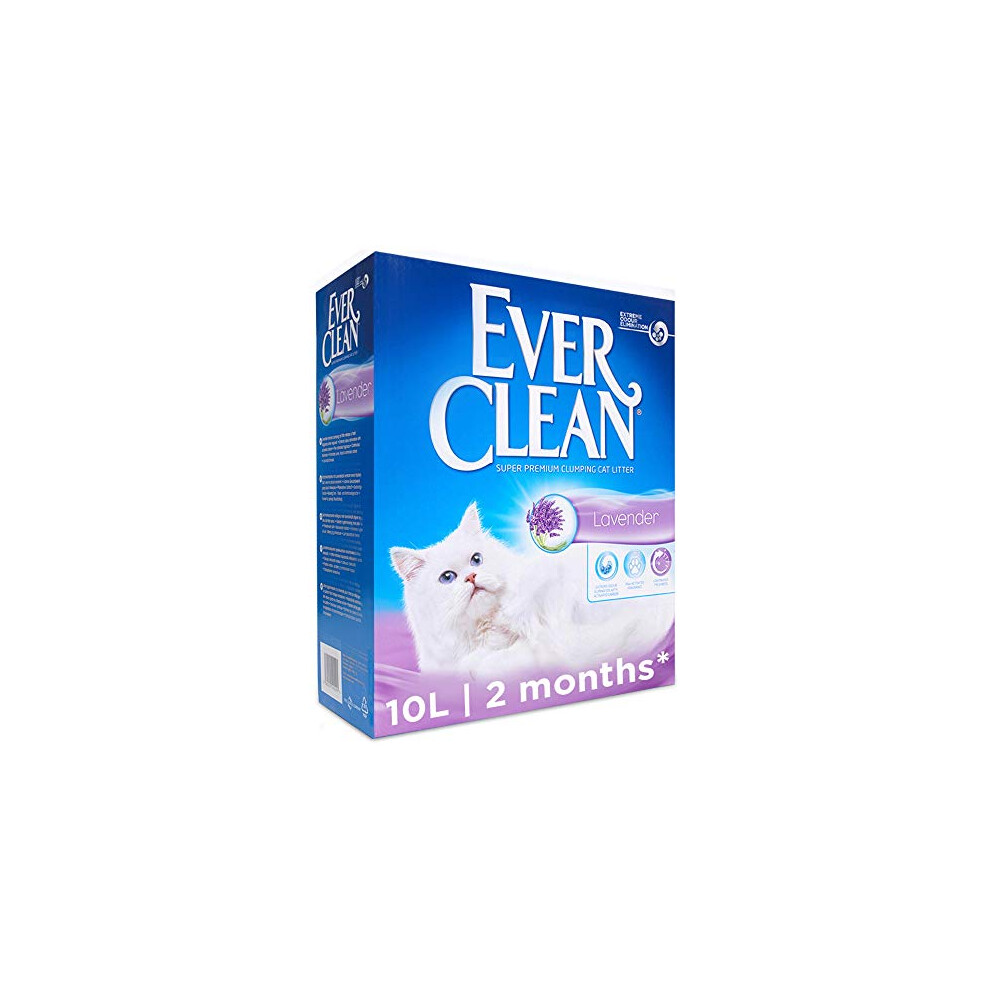 Ever Clean Clumping Cat Litter, 10 Litre, Scented Lavender