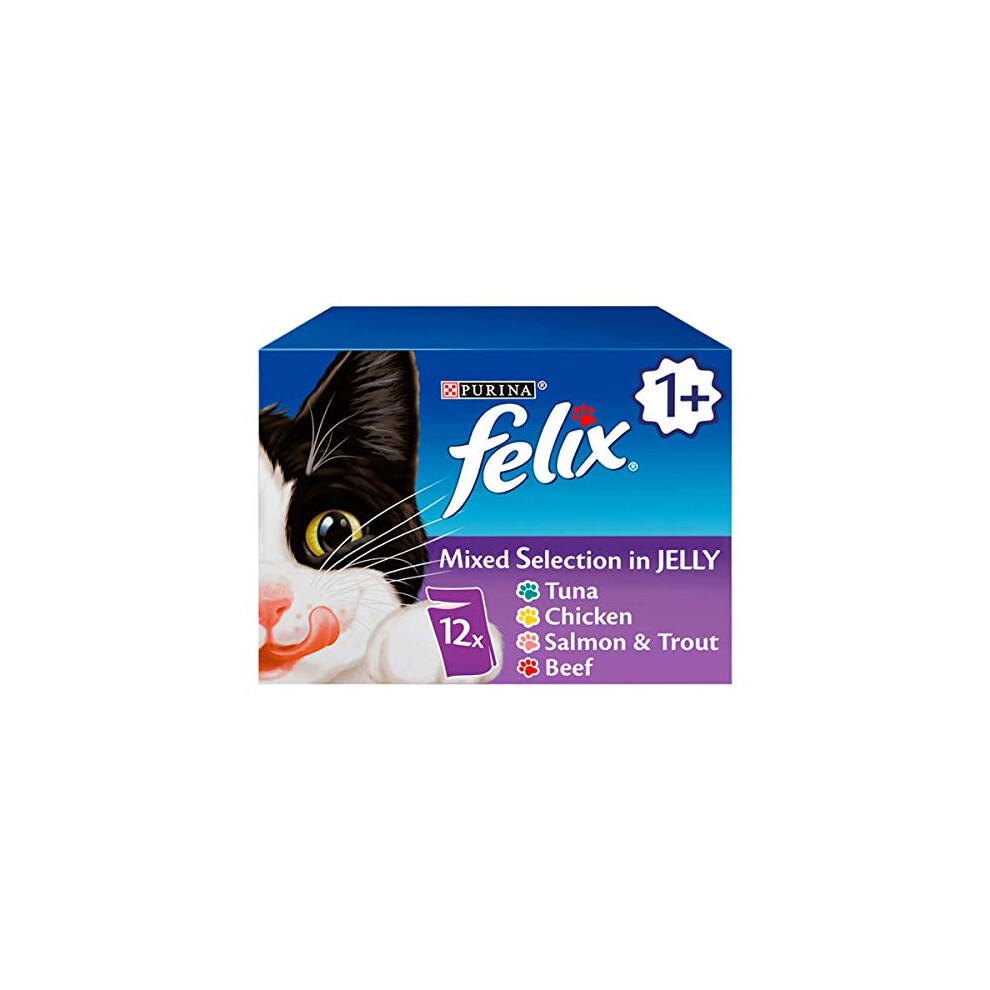 Felix Mixed Selection in Jelly Adult Wet Cat Food, 12 x 100g