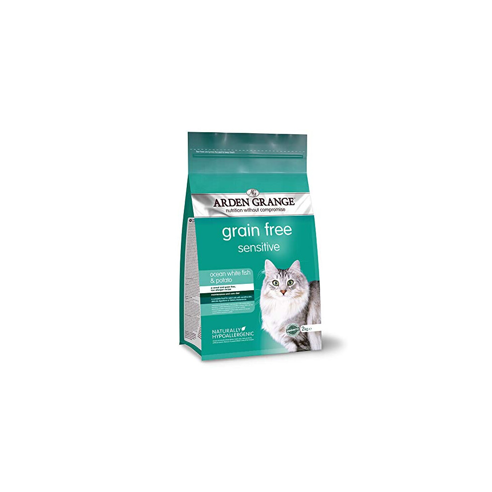 Arden Grange Adult Dry Cat Food Sensitive, Fish, 2 Kg