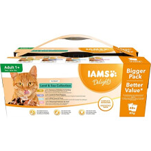 IAMS Delights Wet Food Land for Adult Cats, 48x85g
