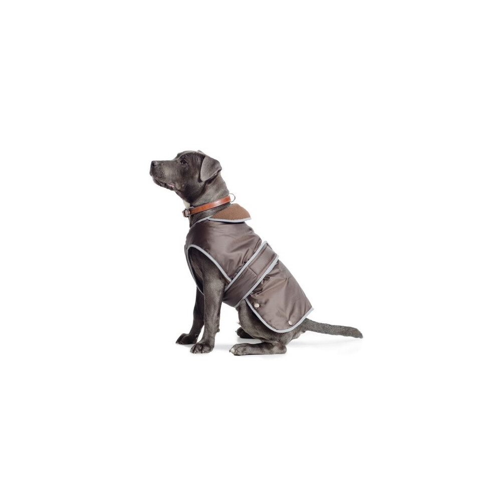 Ancol Muddy Paws Stormguard Coat Chocolate Medium ( Length 40Cm/ To Fit Girth 52-65Cm) Brown