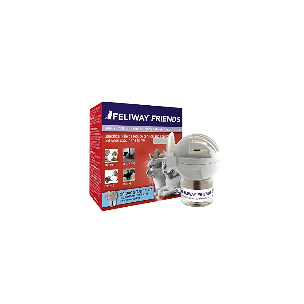 Feliway Friends 30 Day Starter Kit Diffuser and Refill, 48 ml