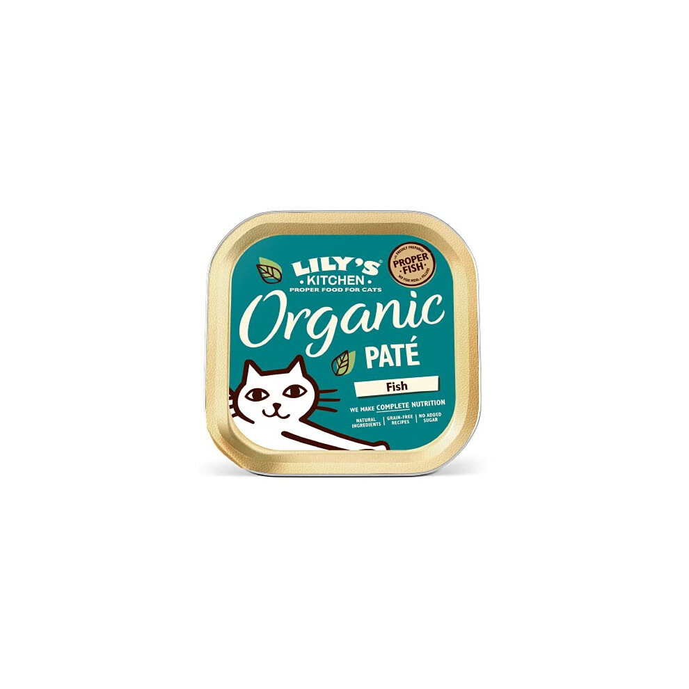 Lily's Kitchen Organic Fish Dinner - Adult Wet Cat Food (19 Trays x 85 g)