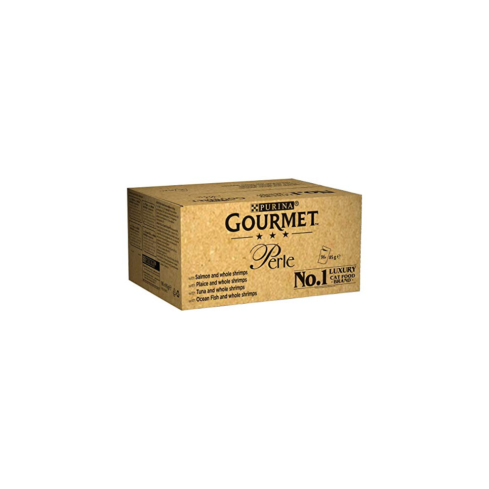 Purina Gourmet Perle Ocean Delicacies In Gravy, 96 Pouches, 96 X 85G