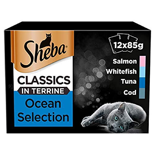 Sheba Sheba Classics Cat Tray Ocean Collection in Terrine 4x12x 85g 1