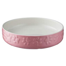 Mason Cash Cat Bowls Bright Coloured Cat Saucer Heavyweight, 13 cm Diameter, Pink