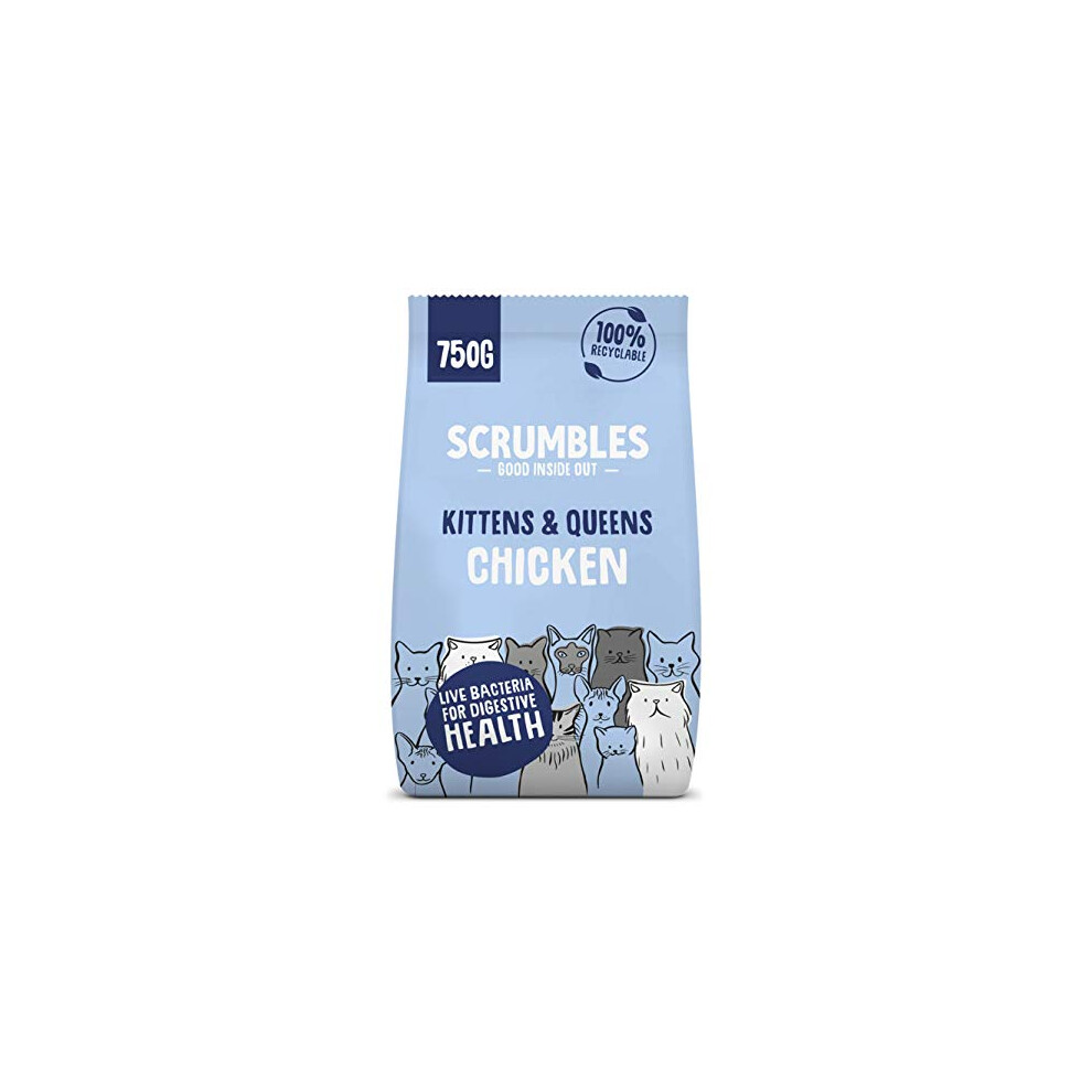 Scrumbles Complete Dry Kitten Food, Gluten Free Recipe, 750G