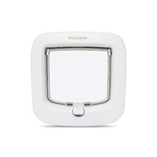PetSafe Manual-Locking Cat Flap with Easy Install, White, 4 Way Manual Lock, Exclusive Entry, For Cats Up to 7 kg, Energy Efficient