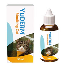 Lintbells | YuDERM Moulting Cat Formerly YuMEGA | Coat and Skin Supplement for Cats with Dry or Dull Coats, All Ages and Breeds | 50 ml Bottle