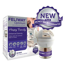 FELIWAY Optimum diffuser & 30 day refill, the best solution to ease cat anxiety, cat conflict and stress in the home