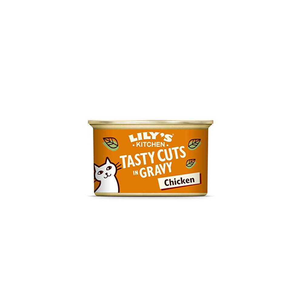 Lily's Kitchen Tasty Cuts with Chicken - Grain Free Adult Wet Cat Food (24 Tins x 85 g)