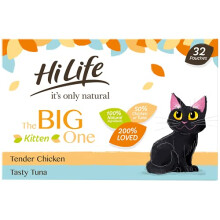 HILIFE itÃââs only natural The Big One Kitten Mixed Complete Wet Cat Food Pouches 32 x 70g