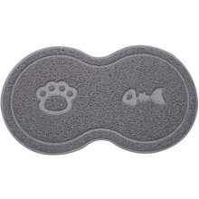 SunAter Silicone Pet Feeding Mat, Feeding Bowl Mat Waterproof Non-slip Pet Food PVC Mat for Cats and Dogs