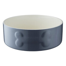 Mason Cash Ceramic Dog Bowl, 20 cm Grey