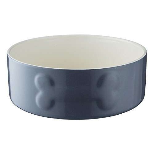 Mason Cash Mason Cash Ceramic Dog Bowl, 20 cm Grey