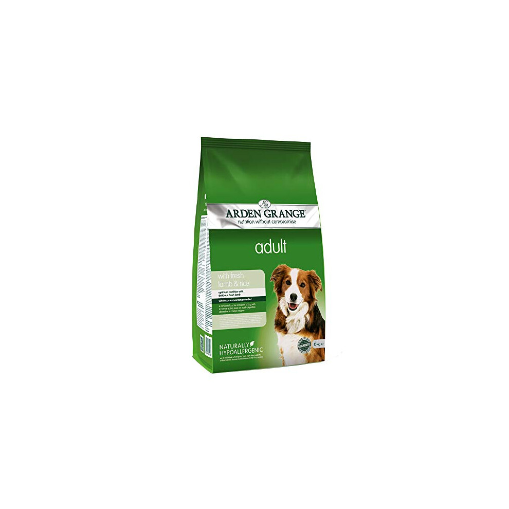 Arden Grange Adult Dry Dog Food with Fresh Lamb and Rice, 6 kg