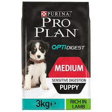 PRO PLAN Sensitive Digest Medium Puppy Dry Dog Food Lamb 3kg