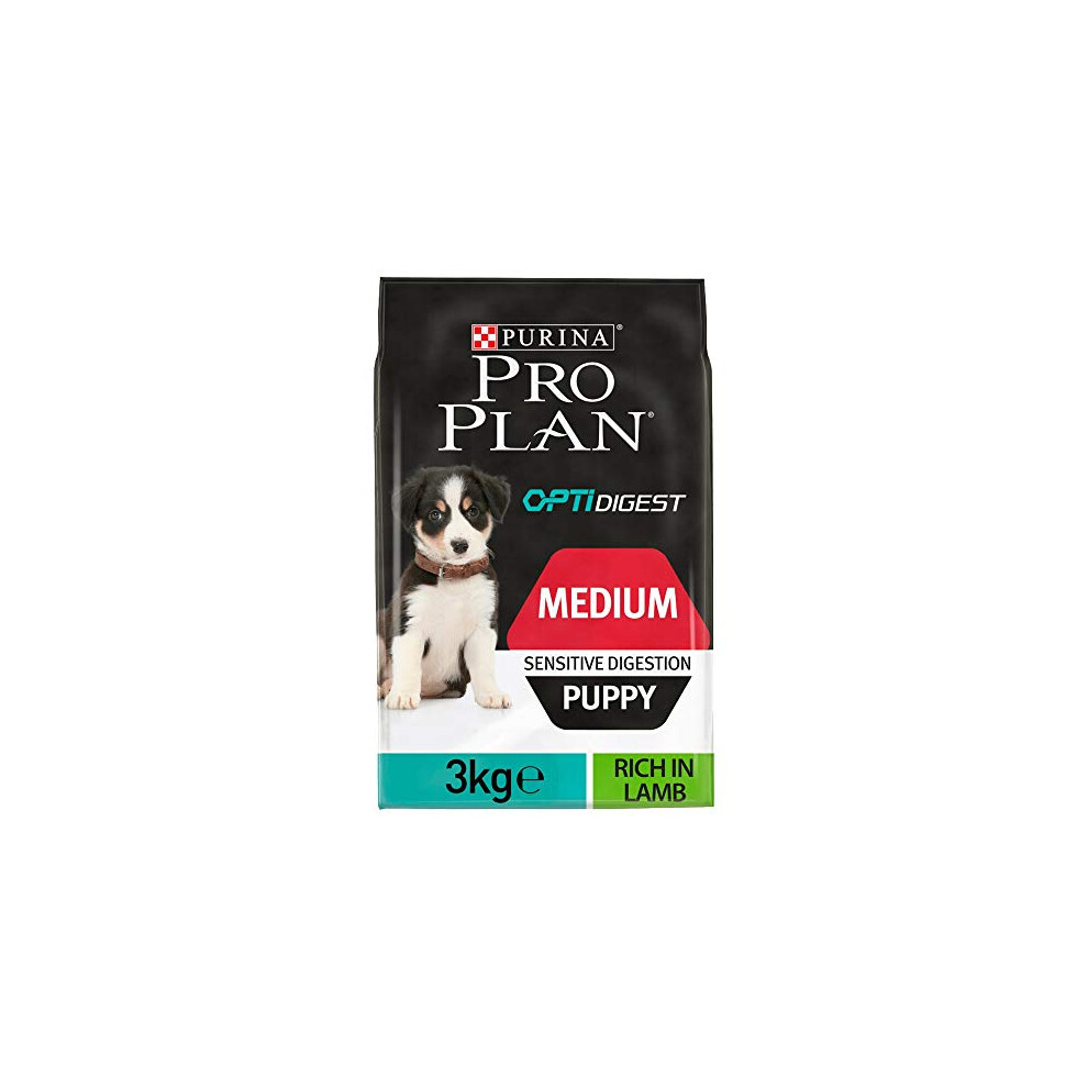 PRO PLAN Sensitive Digest Medium Puppy Dry Dog Food Lamb 3kg