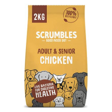 Scrumbles Natural Dry Dog Food, Gluten Free Recipe With Fresh Chicken, For Adults And Senior Breeds, 2 kg Bag